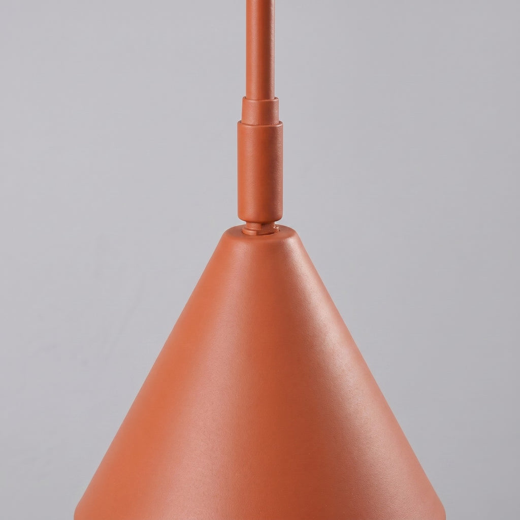 Applique Nox 2 cônes bras déporté acier rouge ocre E14, vue 6