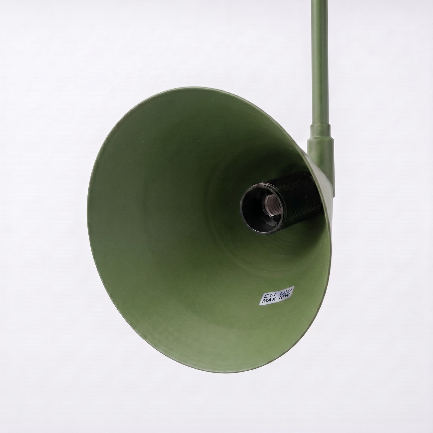 Applique Nox 2 cônes bras déporté acier vert olive E14, vue 8