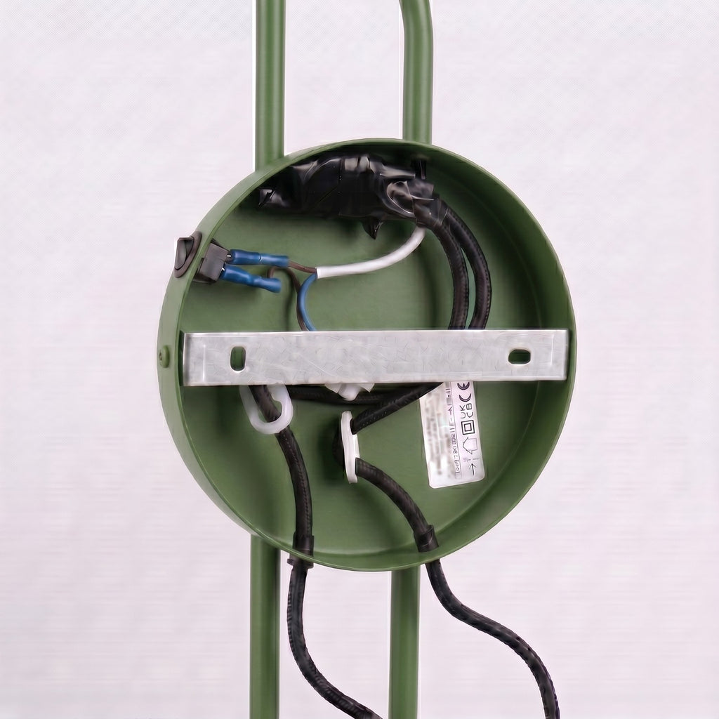 Applique Nox 2 cônes bras déporté acier vert olive E14, vue 9