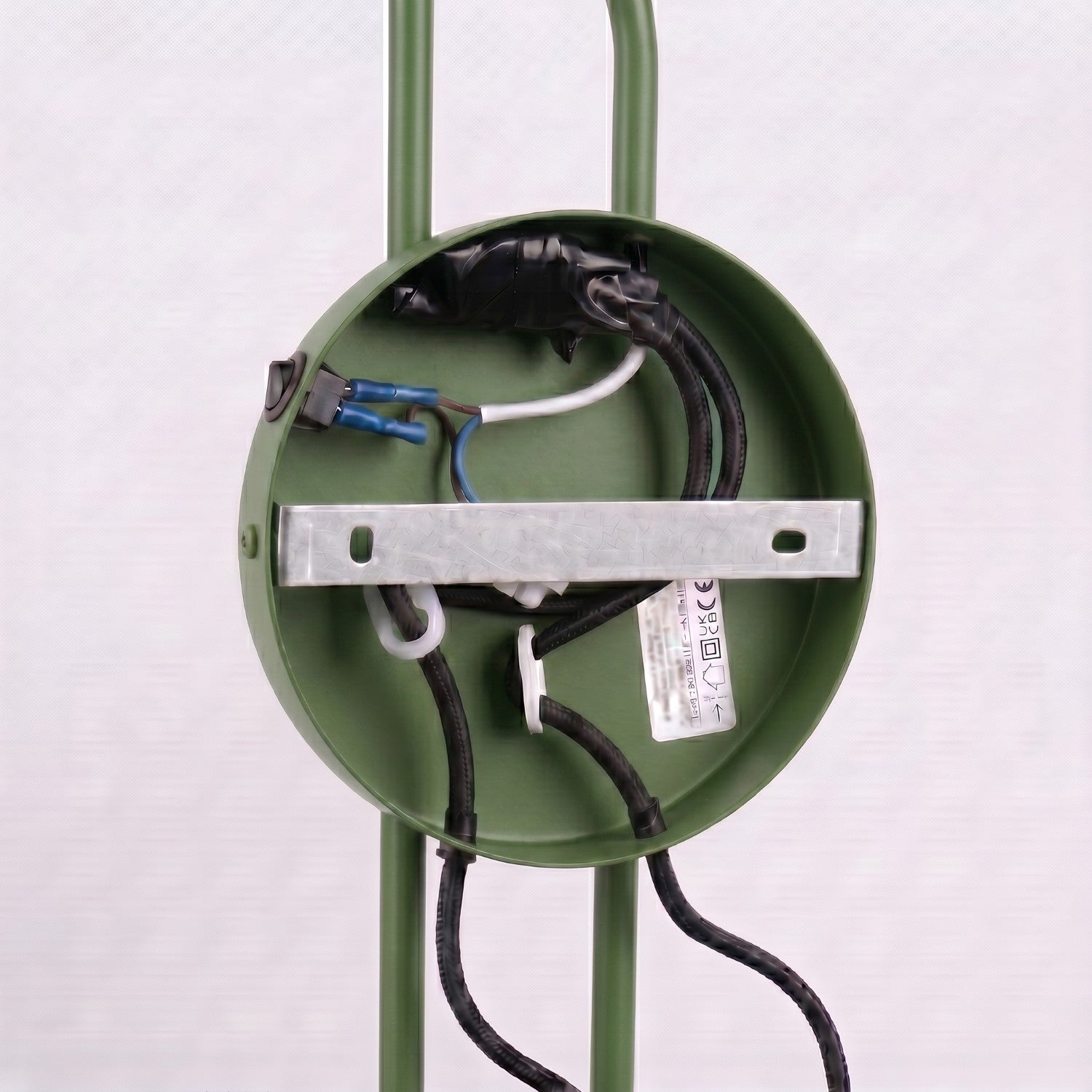 Applique Nox 2 cônes bras déporté acier vert olive E14, vue 9