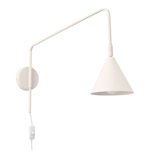 Applique Nox bras déporté acier beige E14