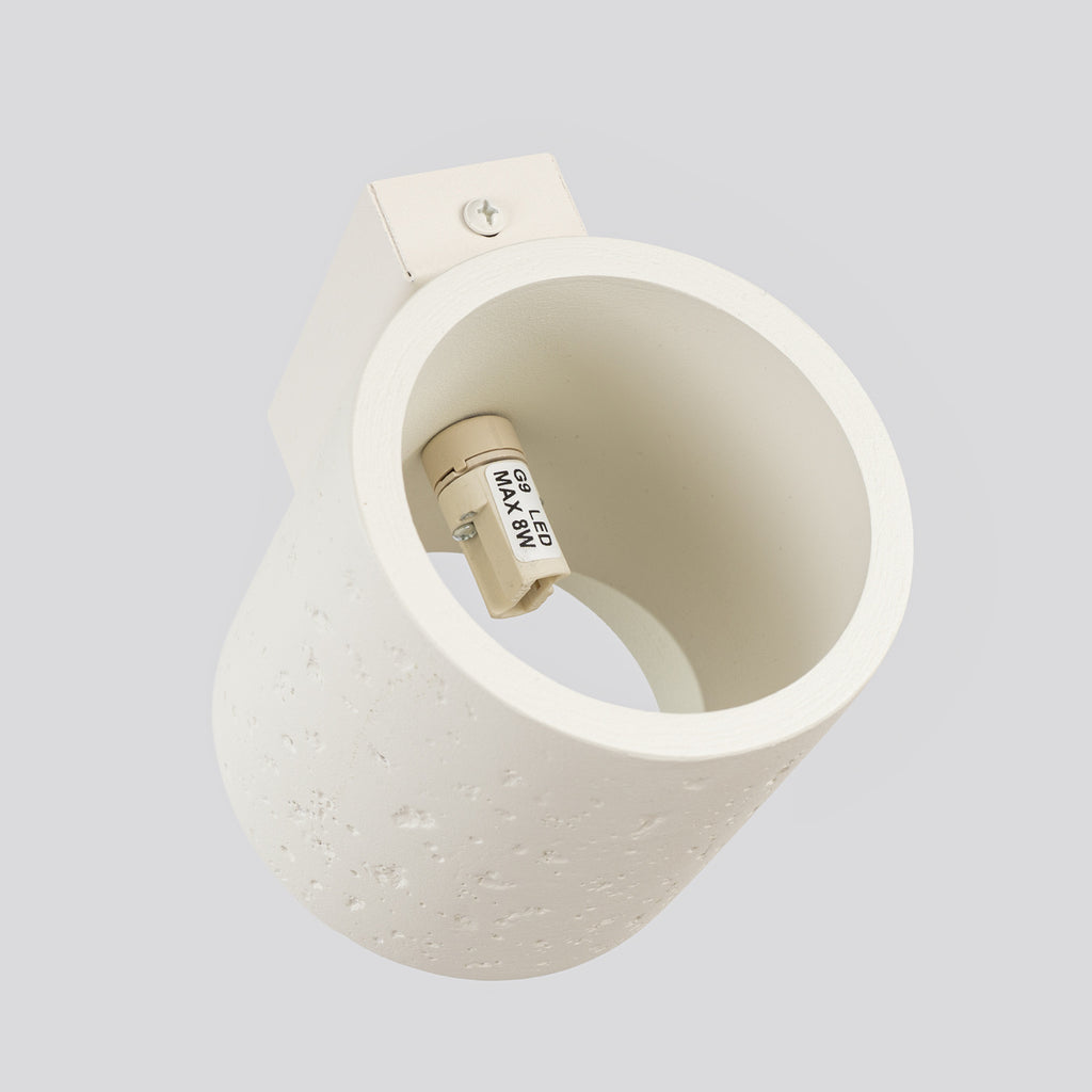 Applique Orbis béton beige G9, gros plan