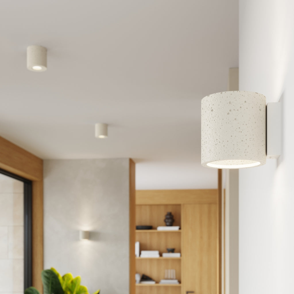 Applique Orbis béton beige G9 en situation