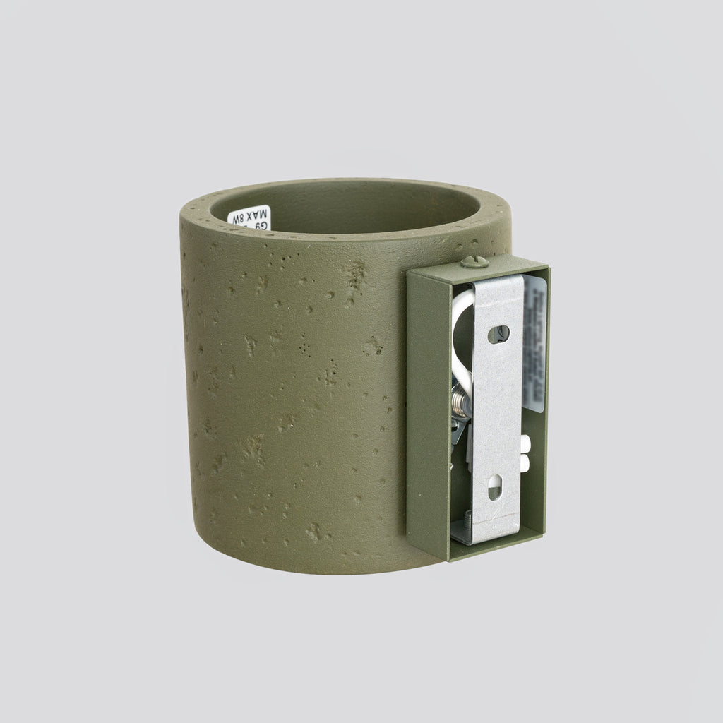 Applique Orbis béton vert olive G9, détail