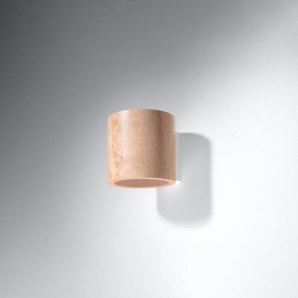 Applique Orbis bois naturel G9, vue de profil