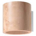 Applique Orbis, un cylindre en bois naturel