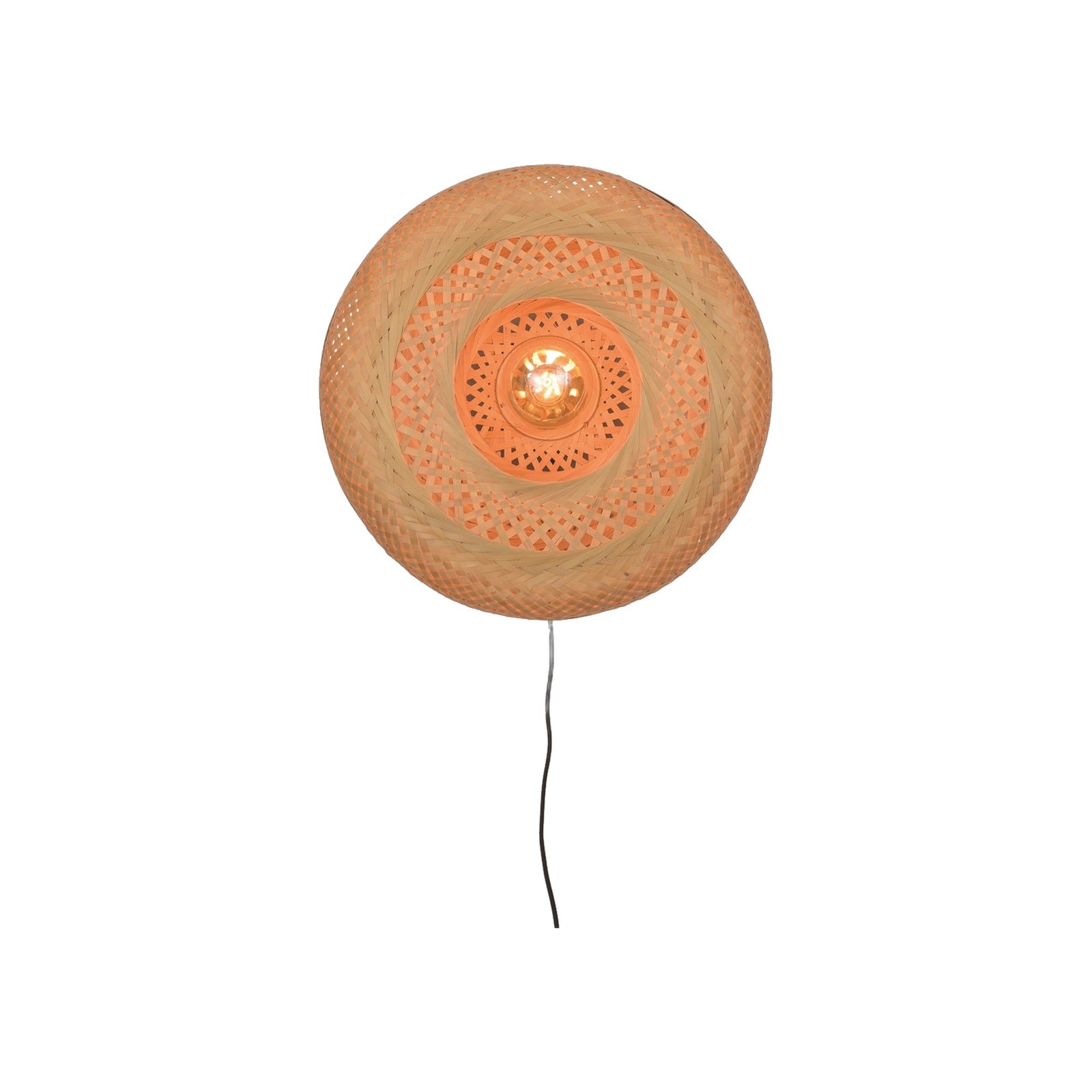 Applique Palawan bambou naturel galette 40 cm E27