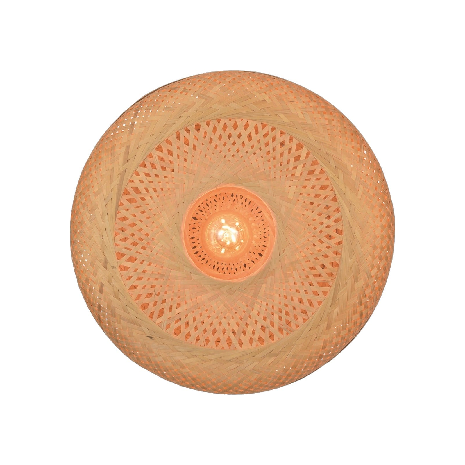 Applique Palawan bambou naturel galette 60 cm E27