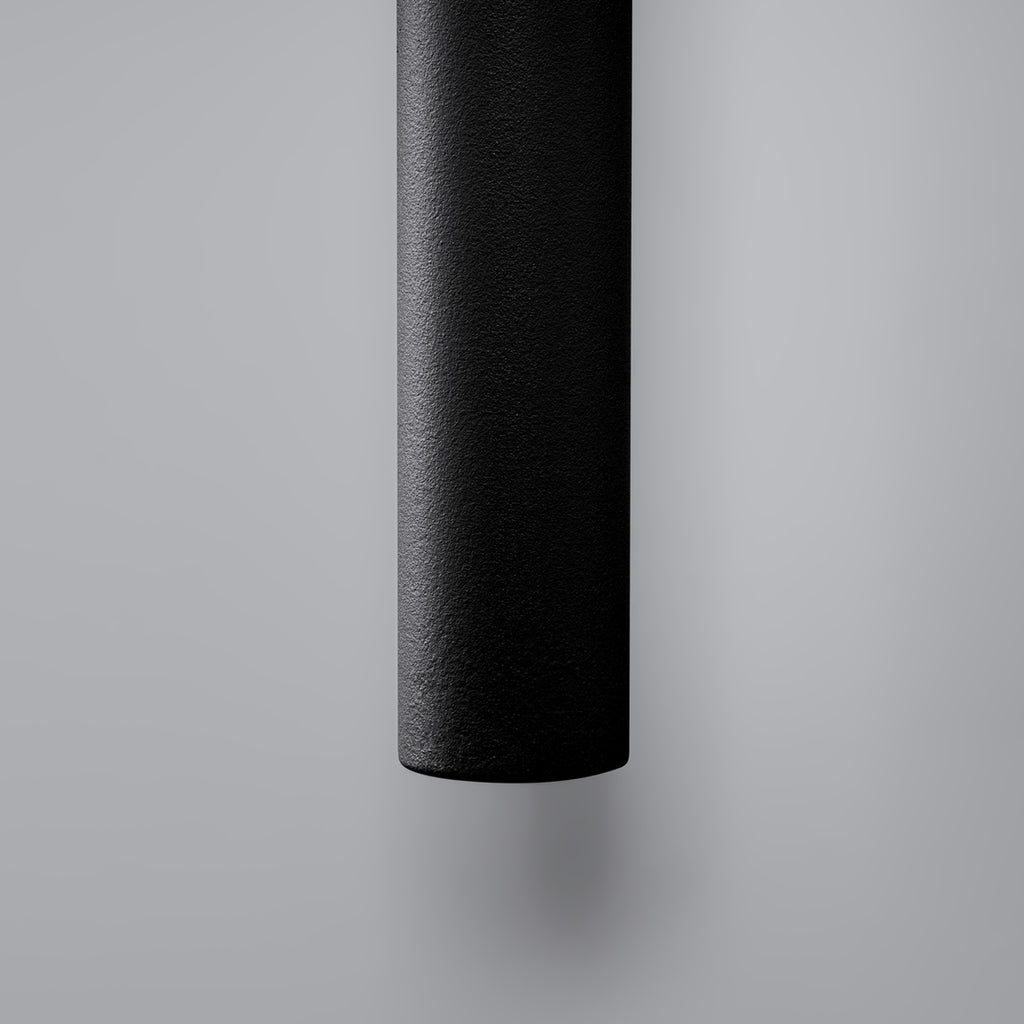 Applique Pastelo 2 tube fin noir G9, détail du tube fin