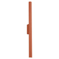 Applique Pastelo 2 tube fin rouge ocre G9, fin tube effilé en acier laqué