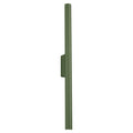 Applique Pastelo 2 tube fin vert olive G9, fin tube effilé en acier laqué