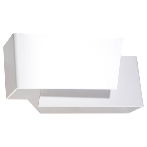 Applique Piegare acier blanc, plaques décalées, vue d'ensemble