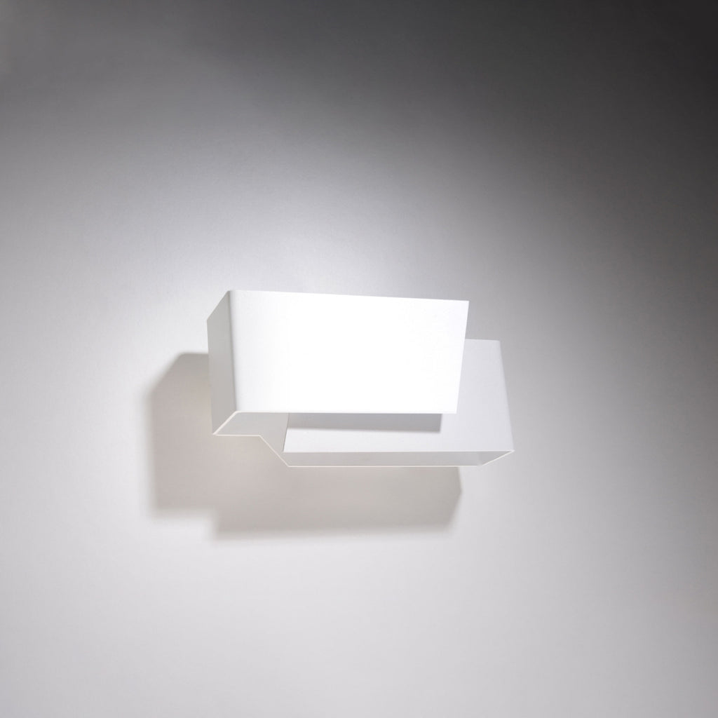 Applique Piegare acier blanc, vue de profil du décalage