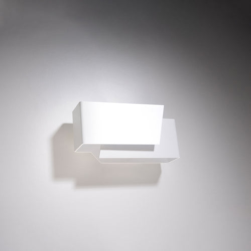 Applique Piegare acier blanc, vue de profil du décalage