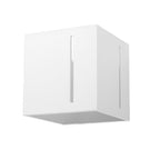 Applique Pixar aluminium blanc, cube à fentes verticales, vue d'ensemble