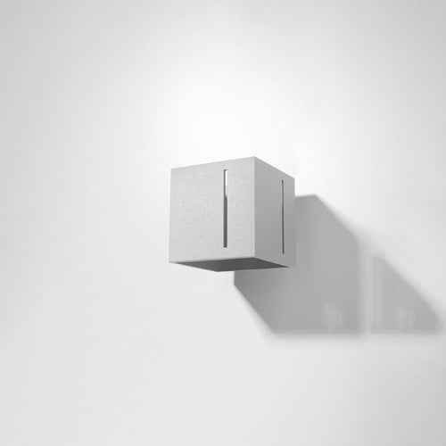 Applique Pixar gris, vue de profil du cube