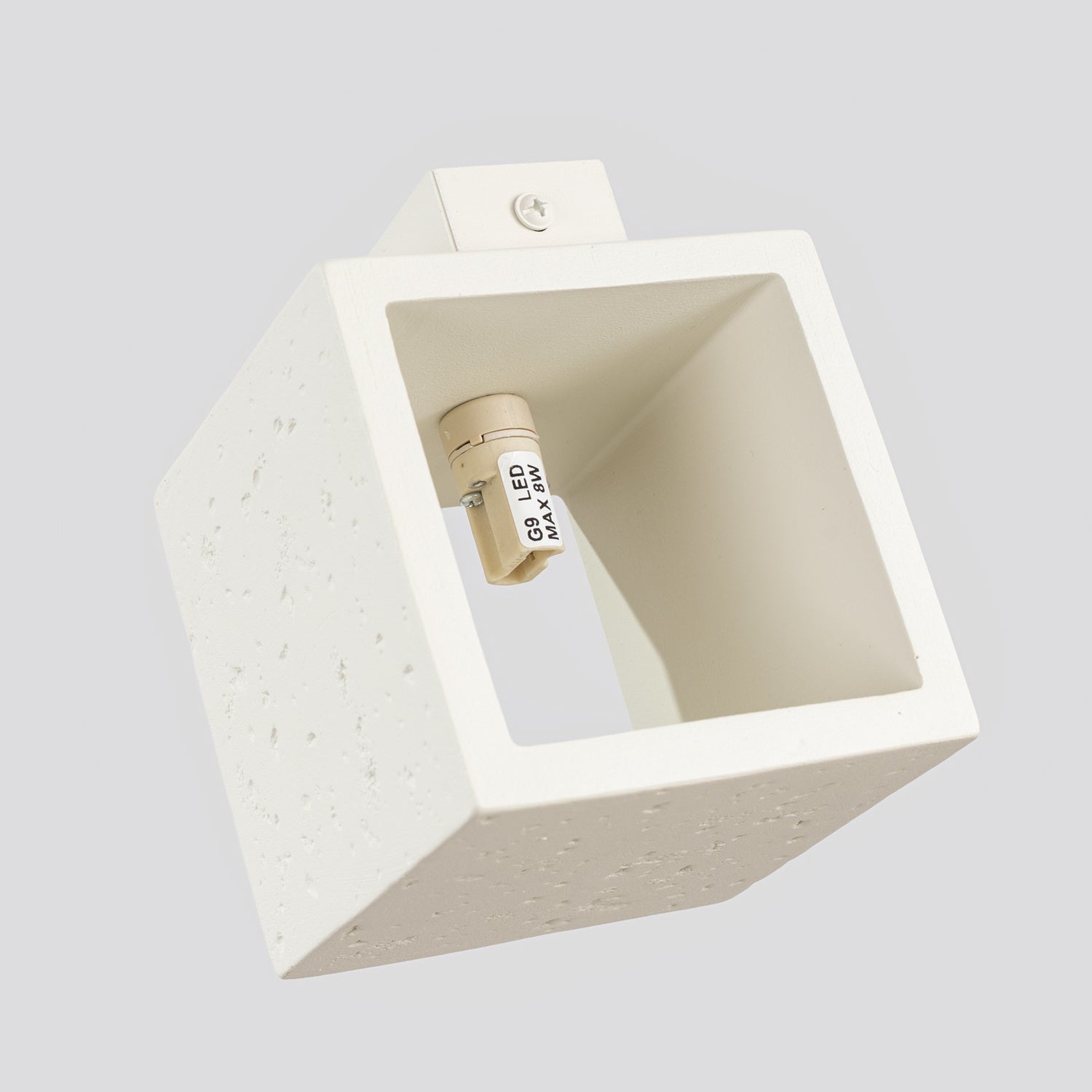 Applique Quad béton beige G9, gros plan