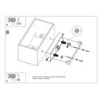Schéma de montage de l'applique Quad Maxi aluminium blanc