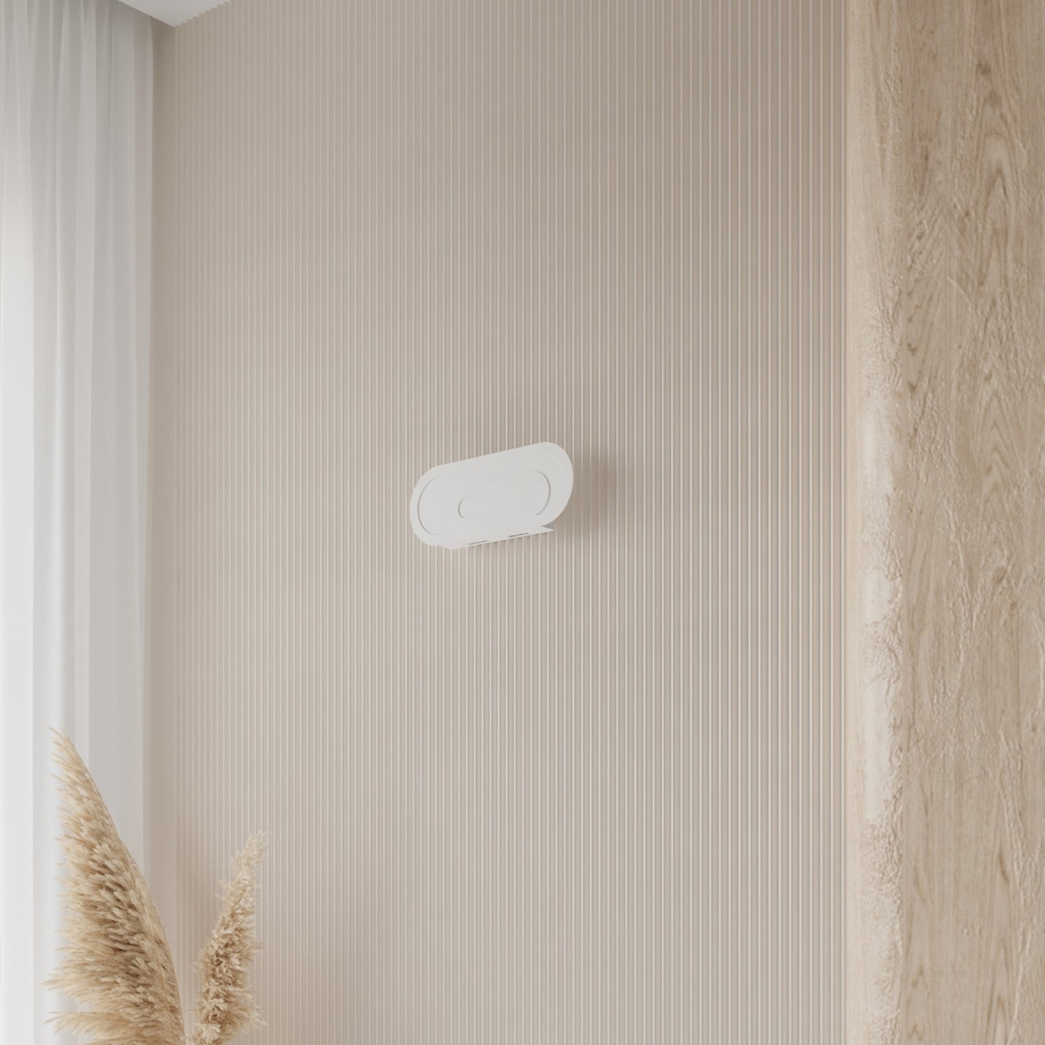 Applique Saccon acier blanc dans un intérieur contemporain