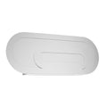 Applique Saccon acier blanc, silhouette ovale à plaques concentriques