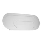 Applique Saccon acier blanc, silhouette ovale à plaques concentriques