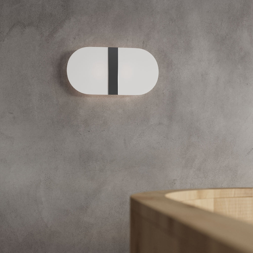 Applique Salia verre blanc en ambiance