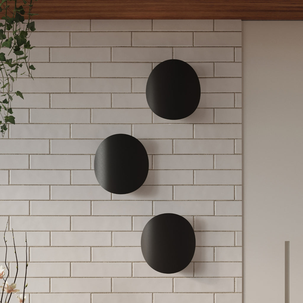 Applique Senses acier noir, ambiance et halo indirect