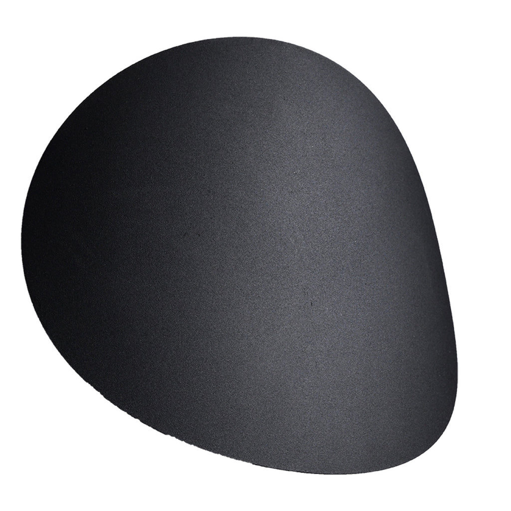 Applique Senses acier noir, galet organique bombé