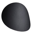 Applique Senses acier noir, galet organique bombé