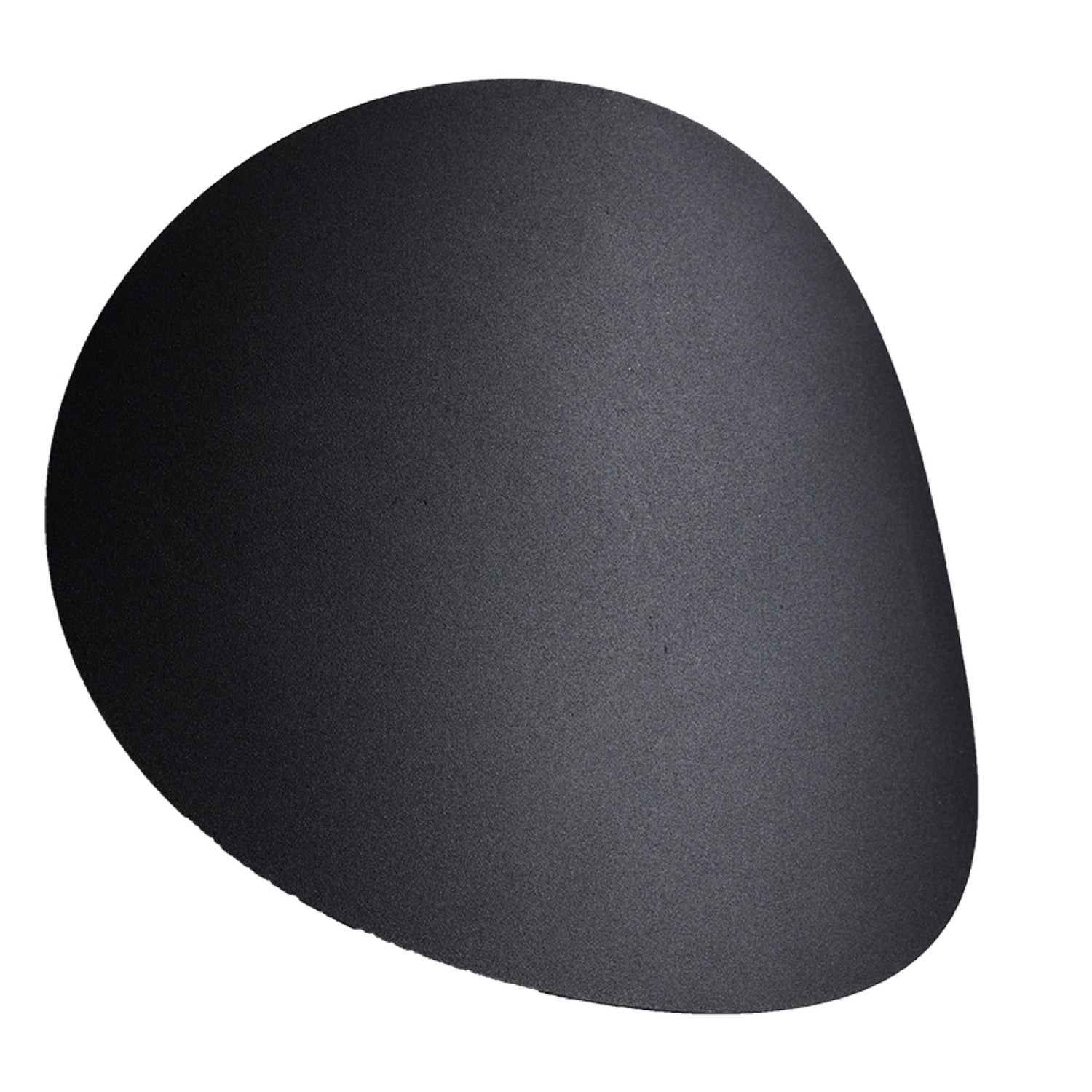 Applique Senses acier noir, galet organique bombé