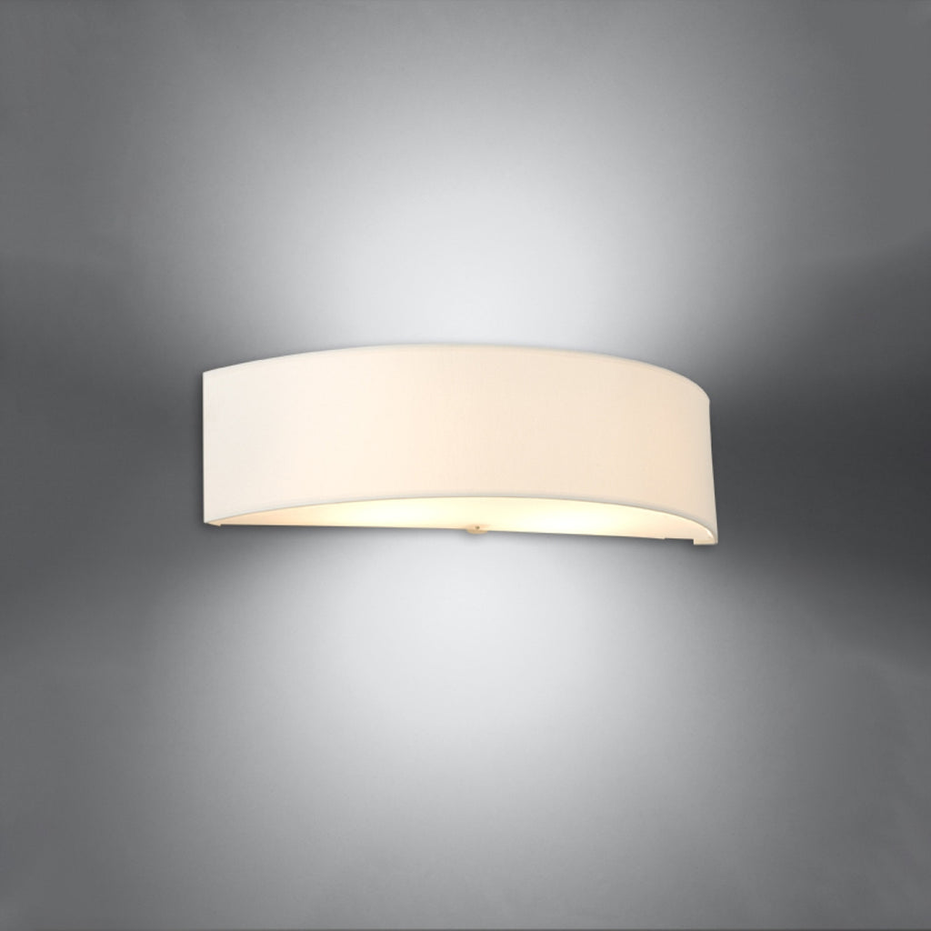 Applique Skala en tissu blanc allumée, lumière diffusée vers le haut et le bas