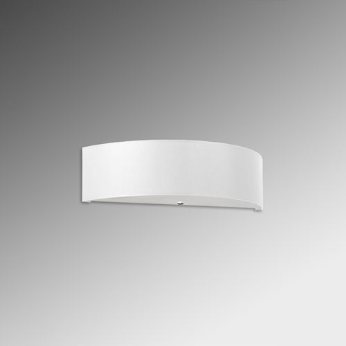 Applique Skala en tissu blanc, vue de trois quarts montrant la forme ouverte