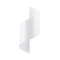 Applique Talassa acier blanc G9, ruban d'acier laqué blanc enroulé en spirale