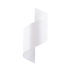 Applique Talassa acier blanc G9, ruban d'acier laqué blanc enroulé en spirale