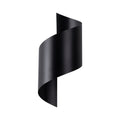 Applique Talassa acier noir G9, ruban d'acier laqué noir enroulé en spirale