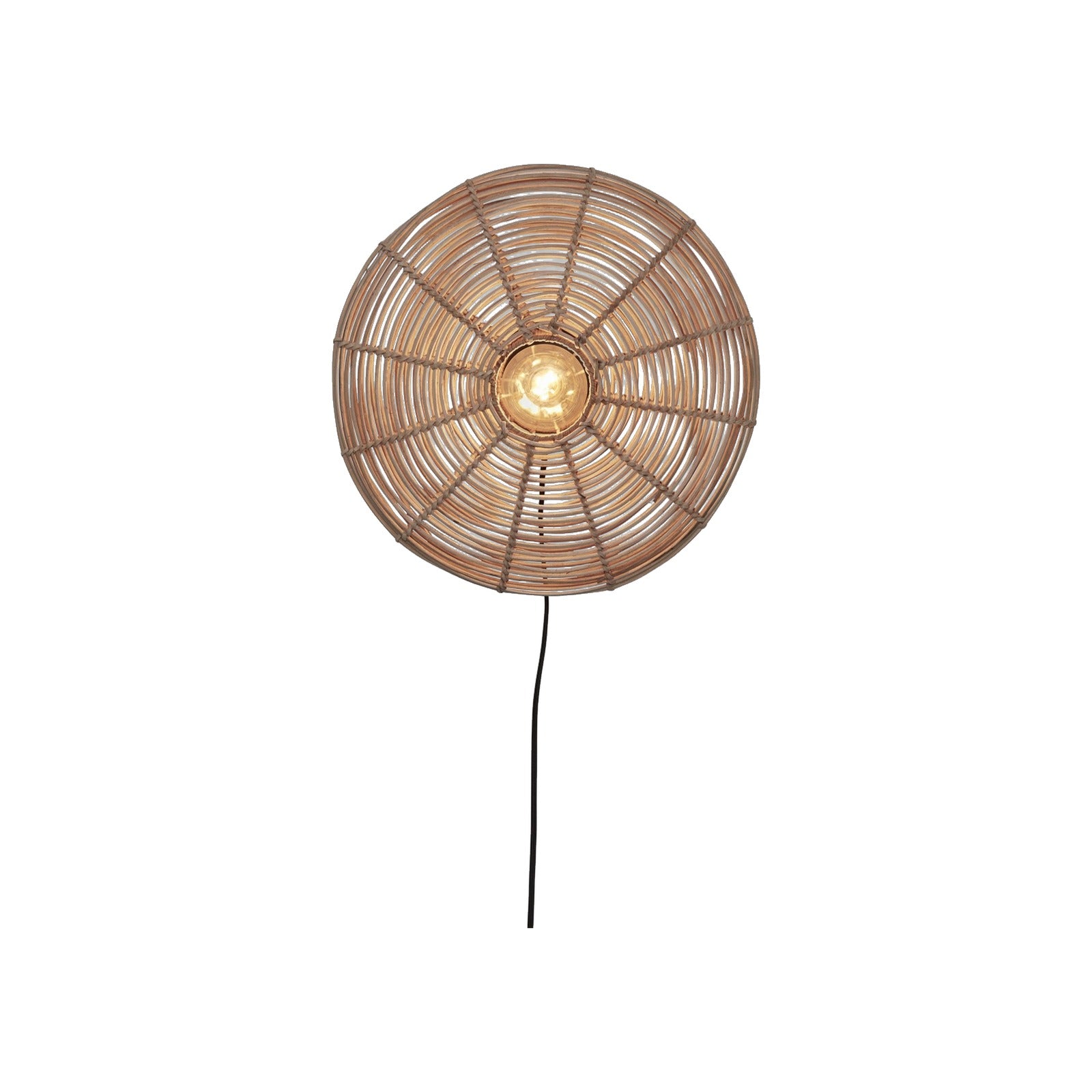 Applique Tanami rotin naturel disque 40 cm E27