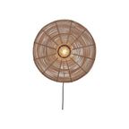 Applique Tanami rotin naturel disque 55 cm E27