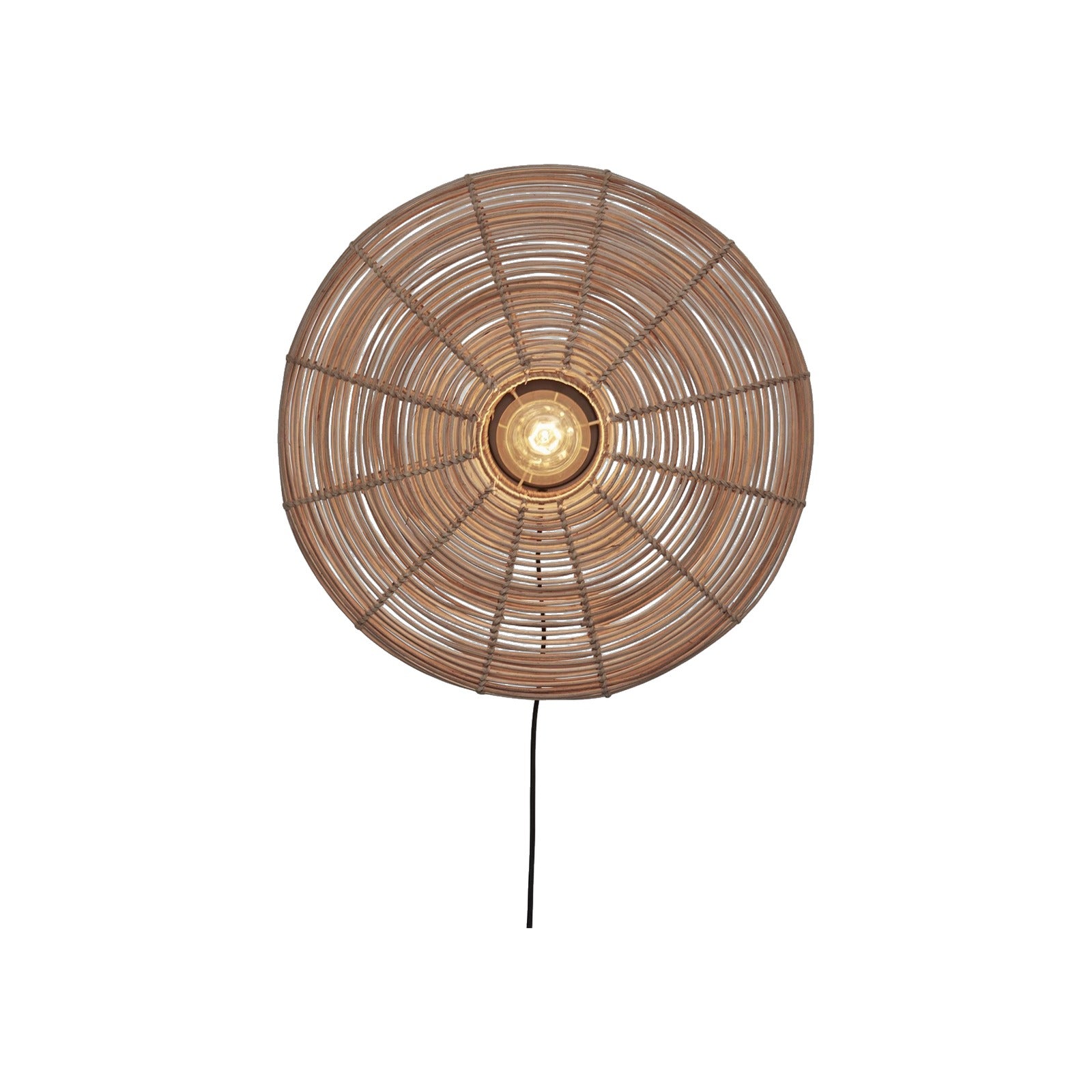 Applique Tanami rotin naturel disque 55 cm E27