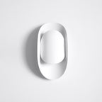 Applique Tear acier blanc, vue de trois quarts
