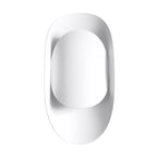 Applique Tear acier blanc, capsule ovale en acier blanc