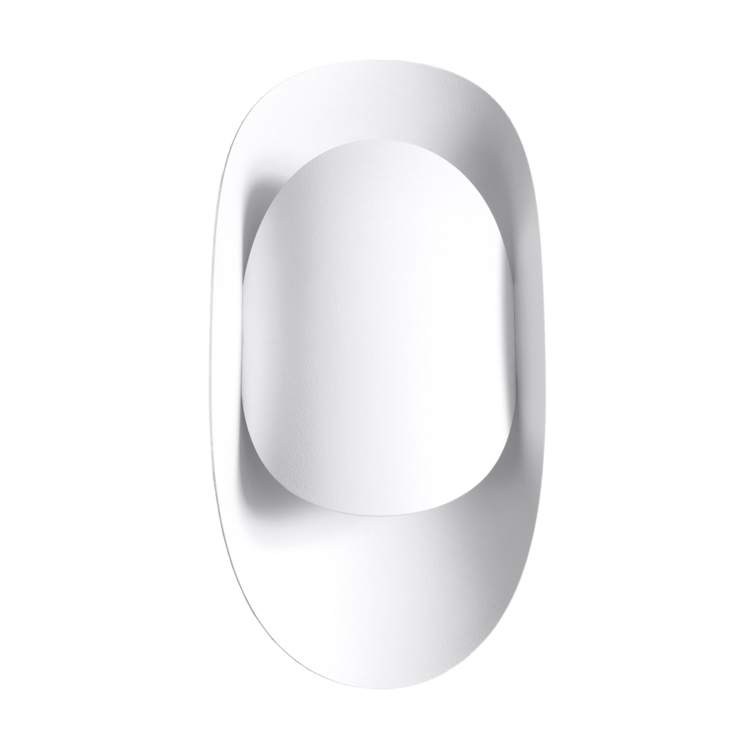 Applique Tear acier blanc, capsule ovale en acier blanc