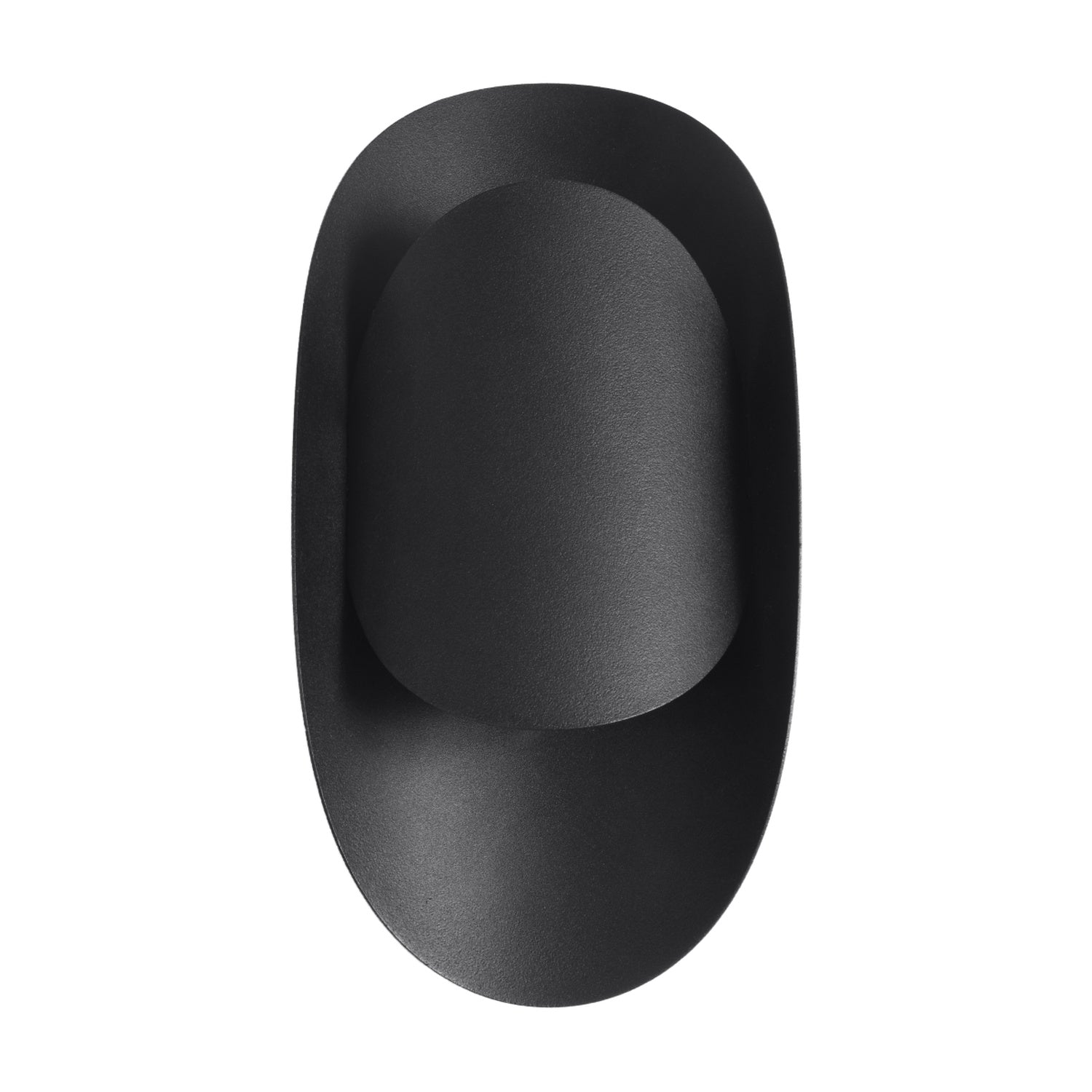 Applique Tear acier noir, capsule ovale en acier noir