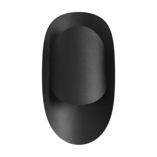 Applique Tear acier noir, capsule ovale en acier noir