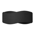 Applique Tila 30 acier noir, ruban d'acier noir ondulé
