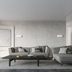 Applique Tila 40 acier blanc dans un salon contemporain