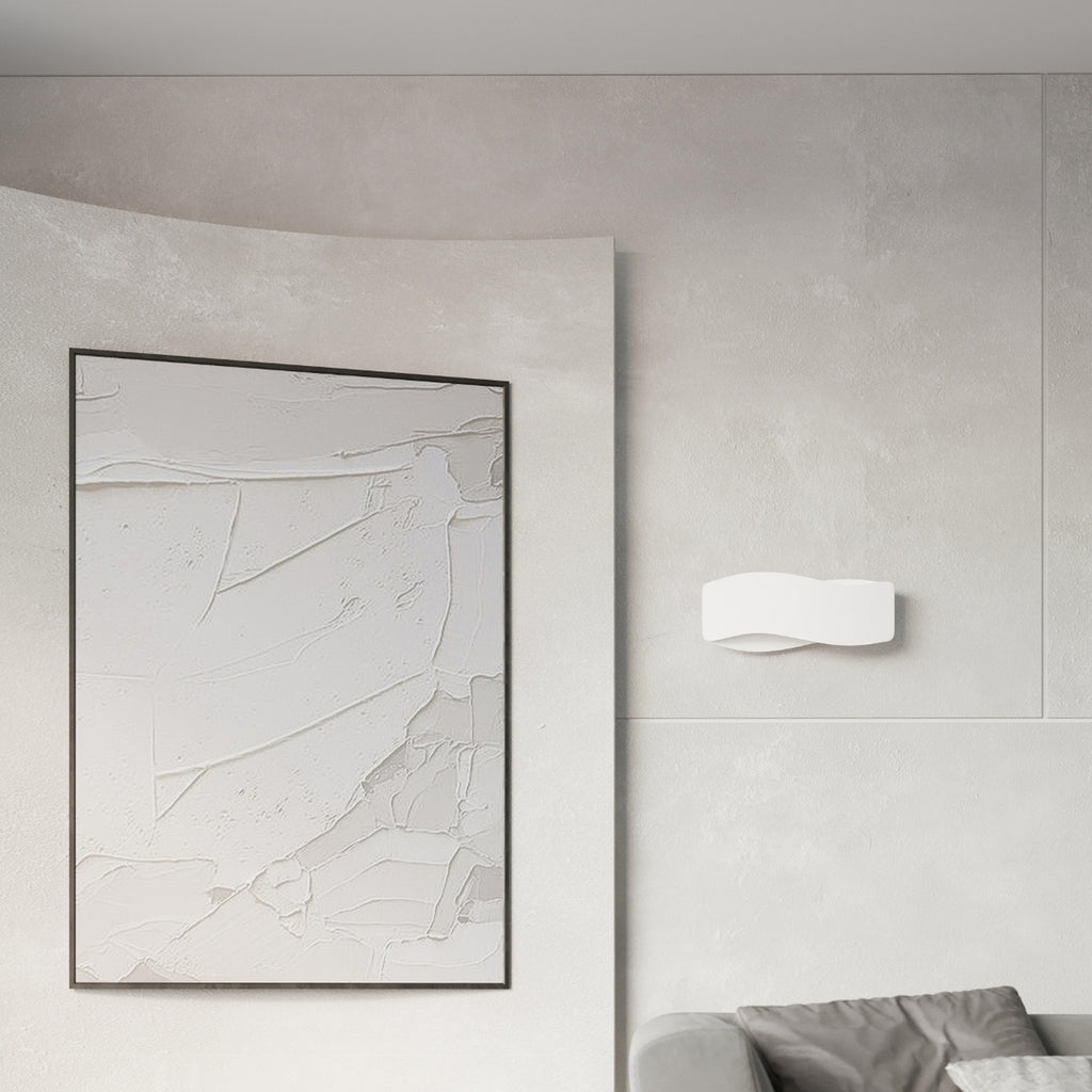 Applique Tila 40 acier blanc en ambiance