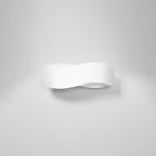 Applique Tila 40 acier blanc, vue de trois quarts