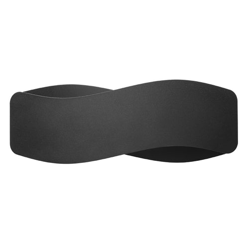 Applique Tila 40 acier noir, ruban d'acier noir ondulé