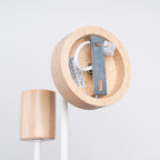 Applique Timbo bois et métal blanche E27, détail