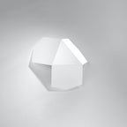 Applique Tre acier blanc, vue de profil des plaques décalées